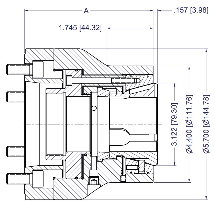 Model Cb52 Nxa5 Cb Nx Collet Chuck Dead Length Design On Microcentric Corp 